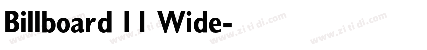 Billboard 11 Wide字体转换 Billboard 11 Wide字体转换
